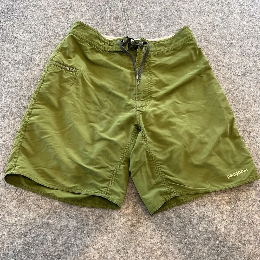 Patagonia Men’s Board Shorts Olive Green Size 32